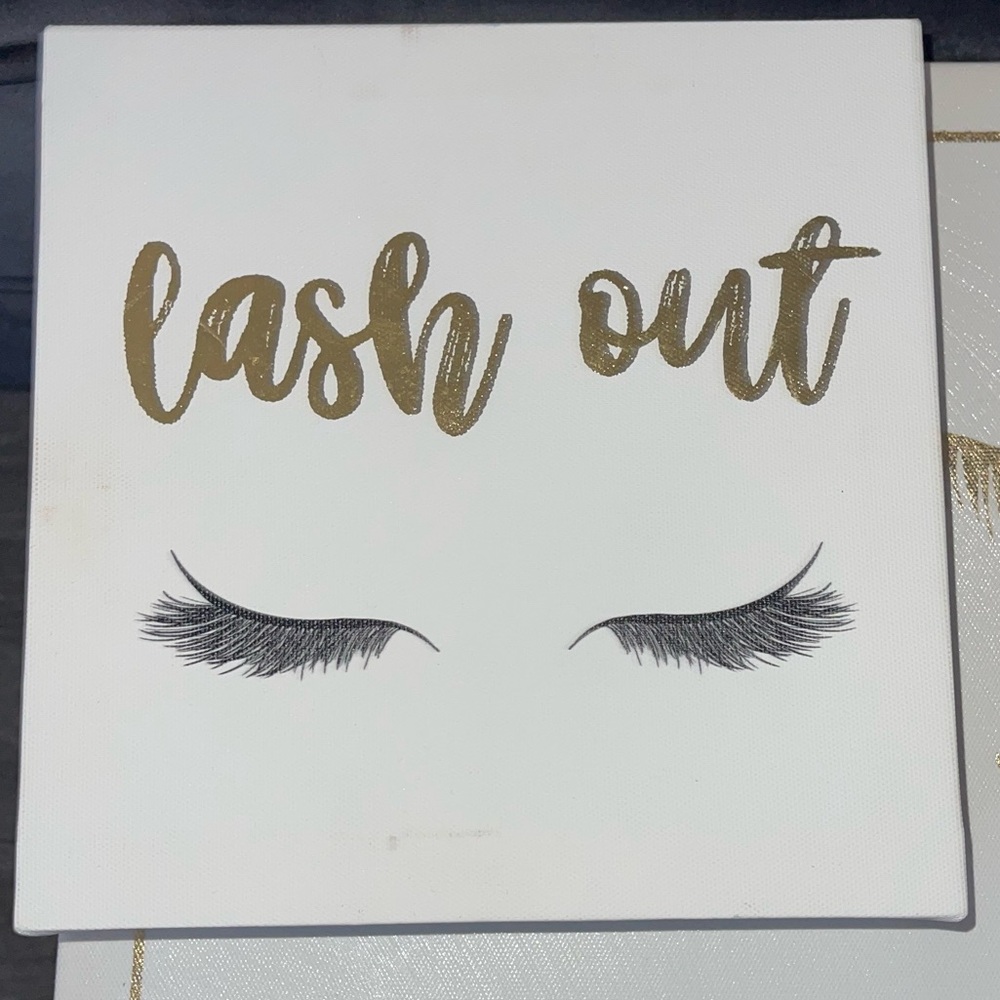 Gold and Black Lash Out Wall Art